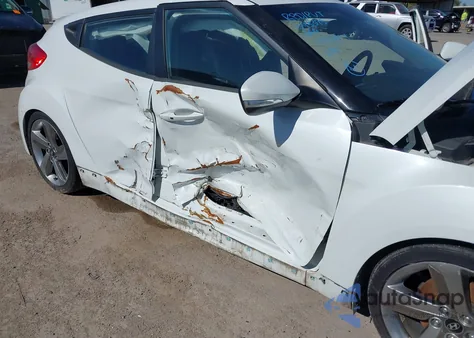 2013 Hyundai Veloster Turbo W/Blue from USA, damaged, VIN KMHTC6AE0DU144563